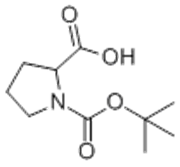 Picture of 1-(tert-Butoxycarbonyl)pyrrolidine-2-carboxylic acid; 1-tert-Butyl 1,2-pyrrolidinedicarboxylate; N-(tert-Butoxycarbonyl)pyrrolidine-2-carboxylic acid; N-tert-Butoxycarbonyl-DL-proline;Pyrrolidine-1,2-