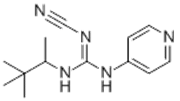 Picture of Pinacidil monohydrate; N-Cyano-N'-(4-pyridinyl)-N"-(1,2,2-trimethyl)propylguanidine