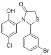 Picture of CK548; 2-(3-Bromophenyl)-3-(5-chloro-2-hydroxyphenyl)thiazolidin-4-one; CK0993548