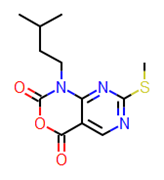 Picture of 1-isopentyl-7-(methylthio)-1H-pyrimido[4,5-d][1,3]oxazine-2,4-dione