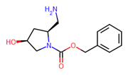 Picture of (2S,4S)-benzyl 2-(aminomethyl)-4-hydroxypyrrolidine-1-carboxylate