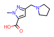 Picture of 1-Methyl-3-(pyrrolidin-1-ylmethyl)-1H-pyrazole-5-carboxylic acid