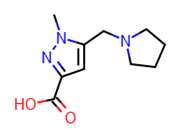 Picture of 1-Methyl-5-(pyrrolidin-1-ylmethyl)-1H-pyrazole-3-carboxylic acid