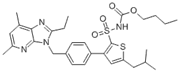 Picture of L-162313; Butyl 3-(4-((2-ethyl-5,7-dimethyl-3H-imidazo[4,5-b]pyridin-3-yl)methyl)phenyl)-5-isobutylthiophen-2-ylsulfonylcarbamate