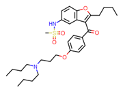 Picture of N-(2-Butyl-3-(4-(3-(dibutylamino)propoxy)benzoyl)-5-benzofuranyl)methanesulfonamide; 2-Butyl-3-[4-[3-(dibutylamino)propoxy]benzoyl]-5-(methylsulfonamido)benzofuran
