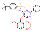 Picture of N-[6-(2-Hydroxyethoxy)-5-(2-methoxyphenoxy)-2-pyrimidin-2-yl-pyrimidin-4-yl]-4-tert-butyl-benzenesulfonamide