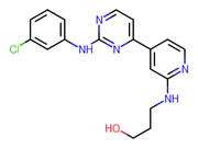 Picture of 3-[[4-[2-[(3-Chlorophenyl)amino]-4-pyrimidinyl]-2-pyridinyl]amino]-1-propanol