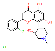 Picture of (-)-2-(2-Chlorophenyl)-5,7-dihydroxy-8-[(3S,4R)-3-hydroxy-1-methyl-4-piperidinyl]-4H-1-benzopyran-4-one hydrochloride