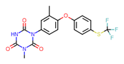 Picture of 1-methyl-3-{{3-methyl-4-(4-(trifluoromethylthio)phenoxy)phenyl}}-1,3,5-triazine-2,4,6(1h,3h,5h)-trione