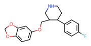 Picture of (-)-trans-4r-(4'-fluorophenyl)-3s-((3',4'-methylenedioxyphenoxy)methyl)piperidine