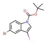 Picture of tert-Butyl 5-bromo-3-iodo-1H-indole-1-carboxylate
