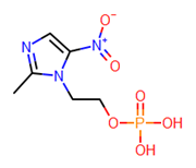 Picture of 2-(2-methyl-5-nitroimidazol-1-yl)ethyl dihydrogen phosphate