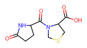 Picture of (4R)-3-[(2S)-5-oxopyrrolidine-2-carbonyl]-1,3-thiazolidine-4-carboxylic acid