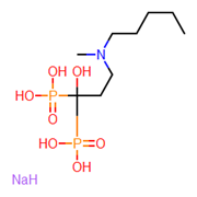Picture of 1-hydroxy-3-(methylpentylamino)propylidene bisphosphonic acid