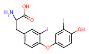 Picture of (2S)-2-amino-3-[4-(4-hydroxy-3-iodophenoxy)-3-iodophenyl]propanoic acid