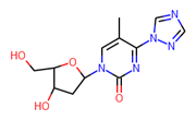 Picture of 2(1H)-Pyrimidinone, 1-(2-deoxy-b-D-erythro-pentofuranosyl)-5-methyl-4-(1H-1,2,4-triazol-1-yl)
