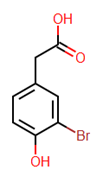 Picture of 2-(3-bromo-4-hydroxyphenyl)acetic acid