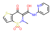 Picture of 4-hydroxy-2-methyl-n-2-pyridinyl-2h-thieno(2,3-e)-1,2-thiazine-3-carboxamide 1,1-dioxide