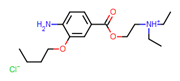 Picture of 2-(4-amino-3-butoxybenzoyl)oxyethyl-diethylazanium chloride