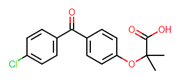 Picture of 2-(4'-(p-chlorobenzoyl)phenoxy)-2-methylpropionic acid