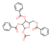 Picture of 1-o-acetyl-2,3,5-tri-o-benzoyl-beta-d-ribofuranose