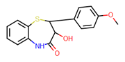Picture of (2S-cis)-(+)-2,3-Dihydro-3-hydroxy-2-(4-methoxyphenyl)-1,5-benzothiazepin-4(5H)-one