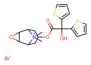 Picture of (1a,2b,4b,5a,7b)-7-((hydroxydi-2-thienylacety l)oxy)-9,9-dimethyl-3-oxa-9-azoniatricyclo(3.3.1.02,4)nonane bromide hydrate