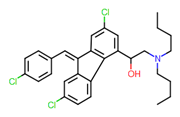 Picture of 2-(dibutylamino)-1-[(9Z)-2,7-dichloro-9-[(4-chlorophenyl)methylidene]fluoren-4-yl]ethanol