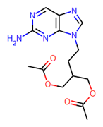 Picture of (2-(acetyloxymethyl)-4-(2-aminopurin-9-yl)-butyl) acetate
