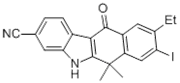 Picture of 9-ethyl-8-iodo-6,6-dimethyl-11-oxo-6,11-dihydro-5H-benzo[b]carbazole-3-carbonitrile