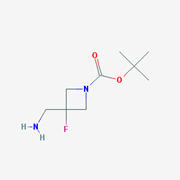 Picture of tert-butyl 3-(aminomethyl)-3-fluoroazetidine-1-carboxylate