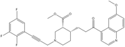 Picture of (3R,4R)-methyl 4-(3-(6-methoxyquinolin-4-yl)-3-oxopropyl)-1-(3-(2,3,5-trifluorophenyl)prop-2-ynyl)piperidine-3-carboxylate