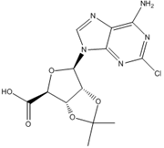 Picture of (3aS,4S,6R,6aR)-6-(6-amino-2-chloro-9H-purin-9-yl)-2,2-dimethyltetrahydrofuro[3,4-d][1,3]dioxole-4-carboxylic acid