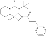 Picture of tert-butyl 2-(1-(benzyloxycarbonyl)-3-hydroxyazetidin-3-yl)piperidine-1-carboxylate
