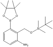 Picture of 2-((tert-butyldimethylsilyloxy)methyl)-3-(4,4,5,5-tetramethyl-1,3,2-dioxaborolan-2-yl)aniline