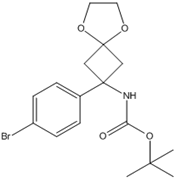 Picture of tert-butyl 2-(4-bromophenyl)-5,8-dioxaspiro[3.4]octan-2-ylcarbamate