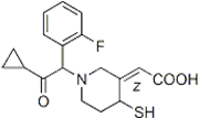 Picture of (2Z)-2-[1-[2-Cyclopropyl-1-(2-fluorophenyl)-2-oxoethyl]-4-mercapto-3-piperidinylidene]-acetic acid